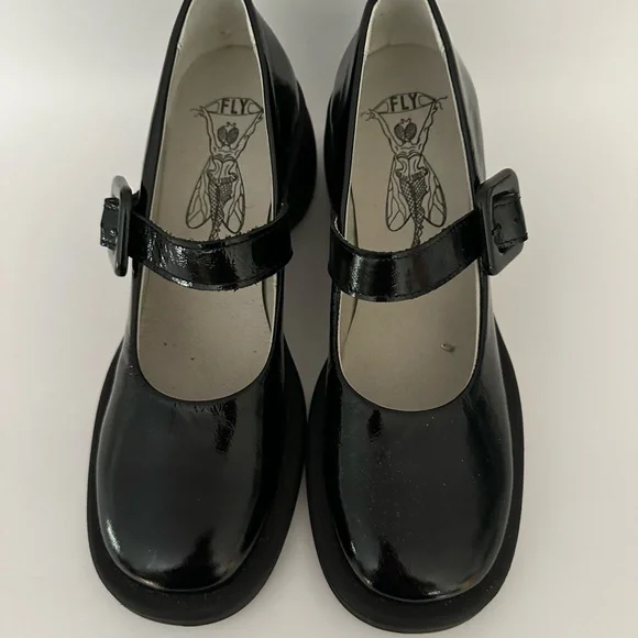 Fly London Shoes Fly London Black Patent Leather Mary Janes 38
